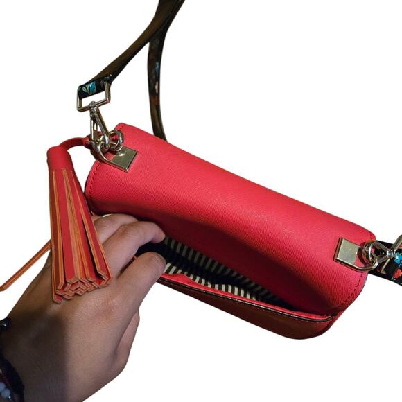 Kate Spade Red Cameron Byrdie Saddle Bag - Picture 8 of 8